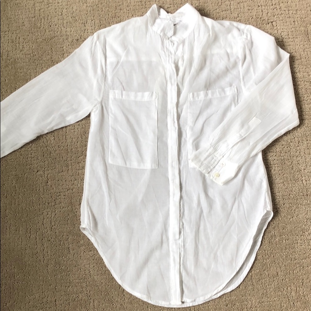 Enza Costa sizeXS gauzy cotton button down shirt